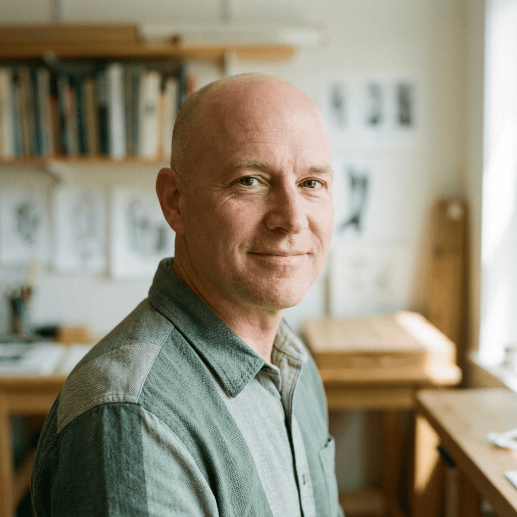 Portrait of an Airbnb host in his late 30s